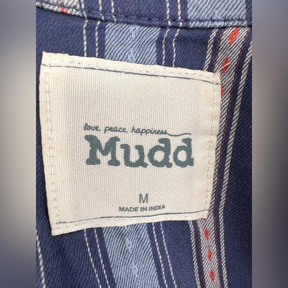 EUC Mudd Chambray Striped Top - Picture 7 of 8